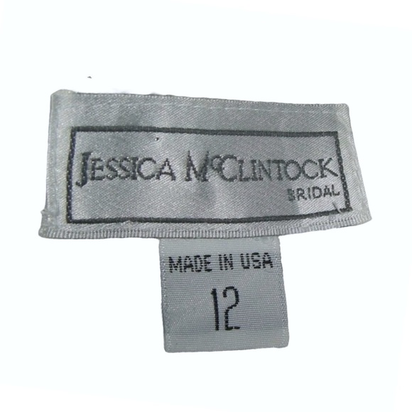 Jessica McClintock Dress Vintage 80's Cottagecore Floral Shiny Coquette Romantic - Picture 10 of 12